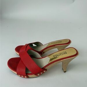 MICHAEL Michael Kors Crisscross Mule Heels